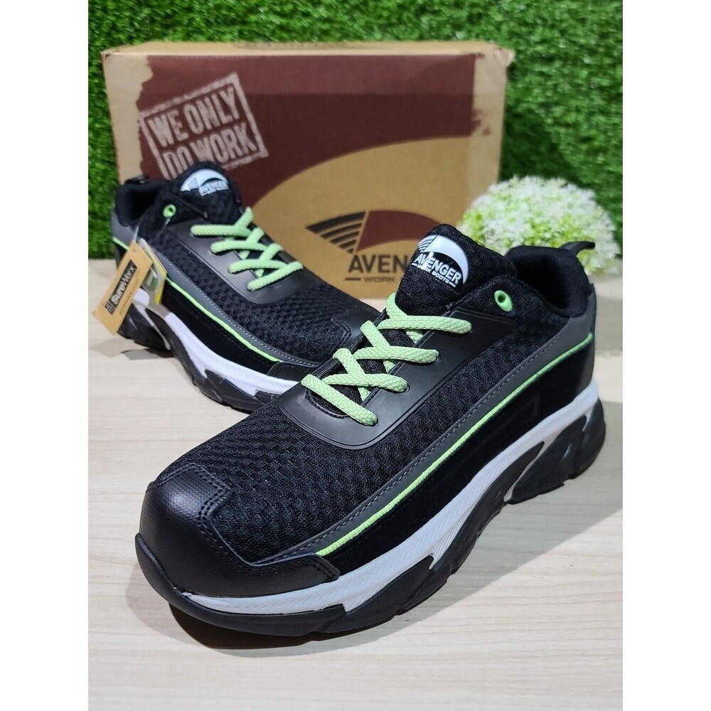 Avenger Electra CT Work Boots - Black/Green US 8 New